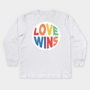 Love Wins LGBTQ Kids Long Sleeve T-Shirt